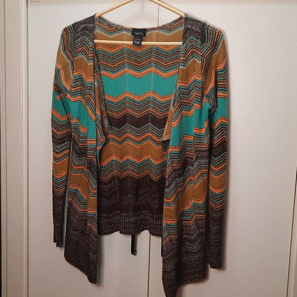 Rue 21| Woman's Sweater Cardigan | Aztec Design